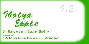 ibolya epple business card